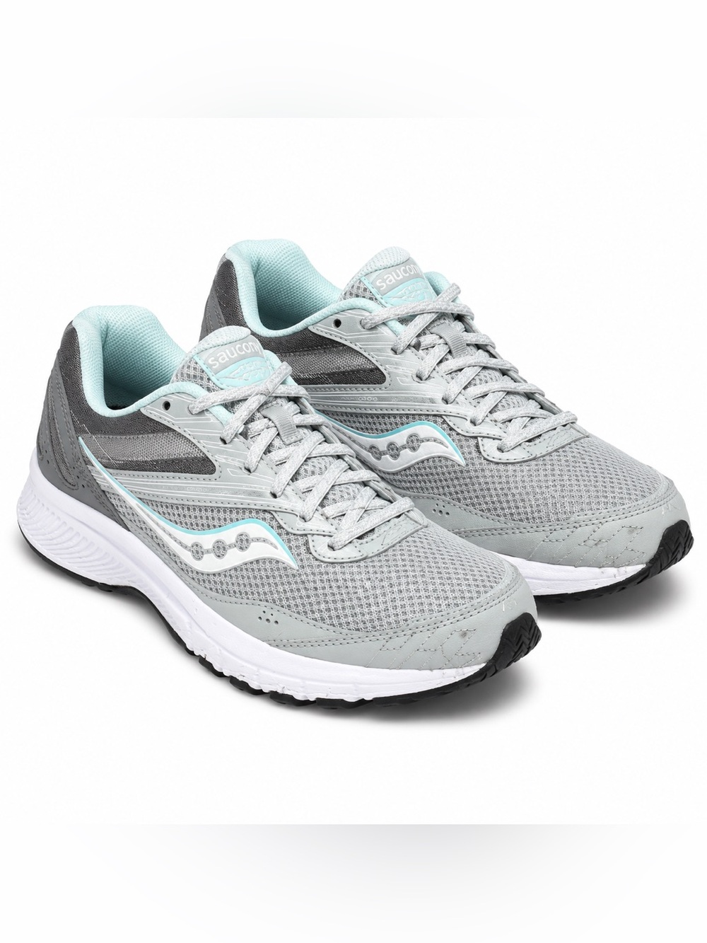 Saucony Women's Light Gray Running Sneakers with Mint Lining Size 8.5W Women